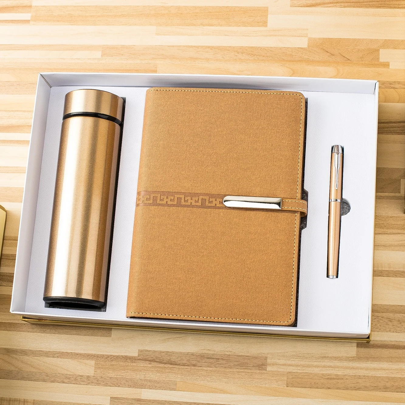 

2022 Cheap Premium Gift Sets Custom Corporate Promotional Gifts Item With Logo Pen Cup and Notebook Gift Set