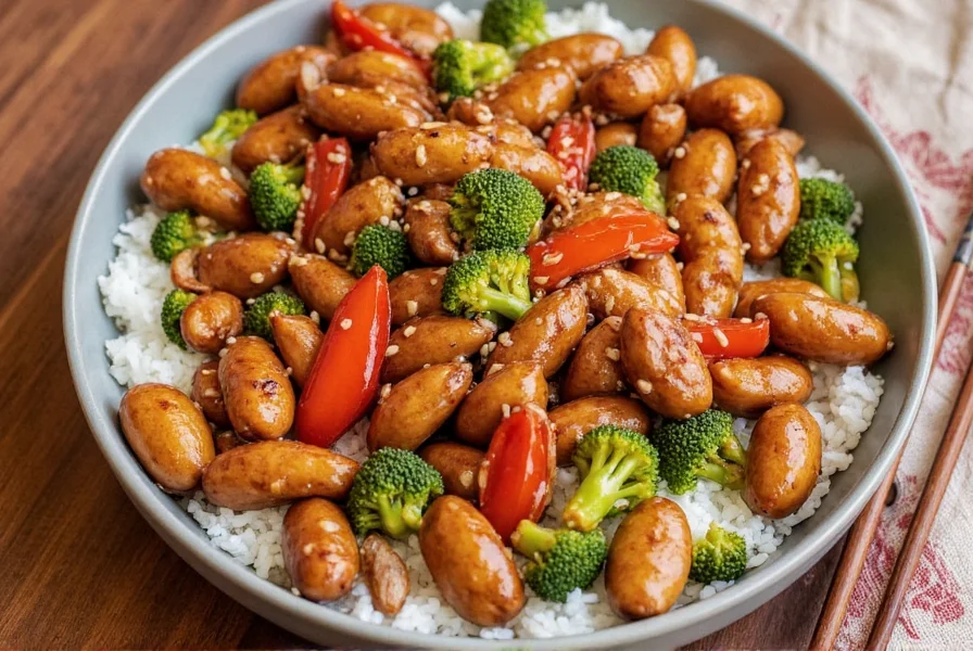 Wok cooking with Chinese ingredients