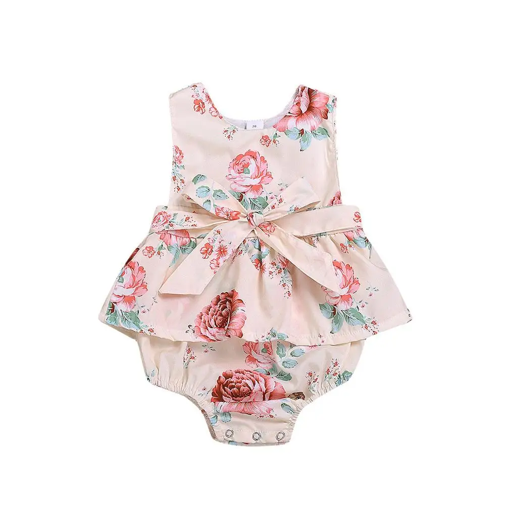 

321 Newborn Baby Girls Clothing Romper Fashion Toddler Newborn Sleeveless Bowknot Romper Ruffles Jumpsuit Clothes Outfits