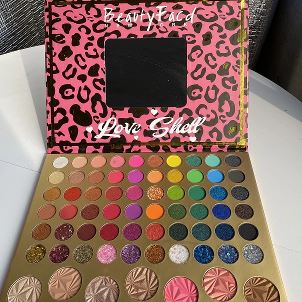 

beauty makeup eyeshadow palette makeup highlighter brushes pigmented glitter Leopard eyeshadow palette makeup palette