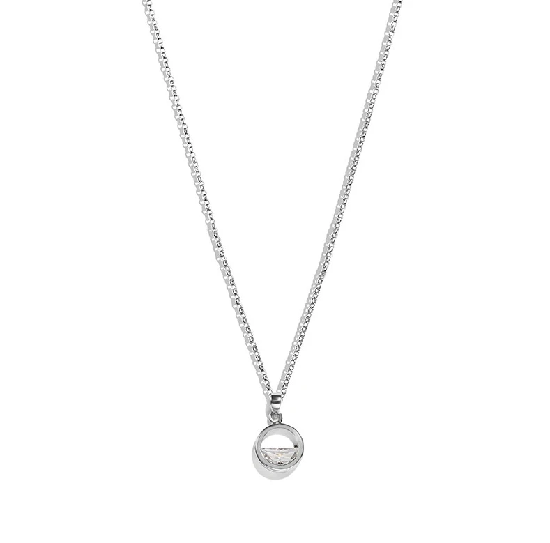 

Simple cold collarbone chain gift crystal pendant necklace
