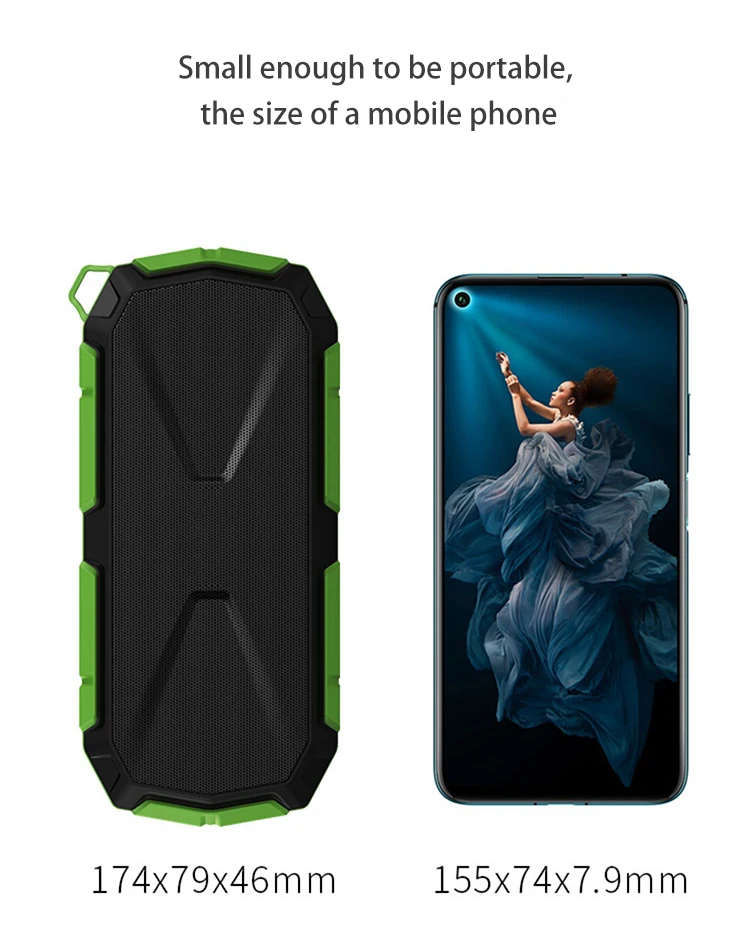 Portable Outdoor Mini BT 5.0 Waterproof IPX5 Portable Wireless home theater Speaker with Mic - ANKUX.COM