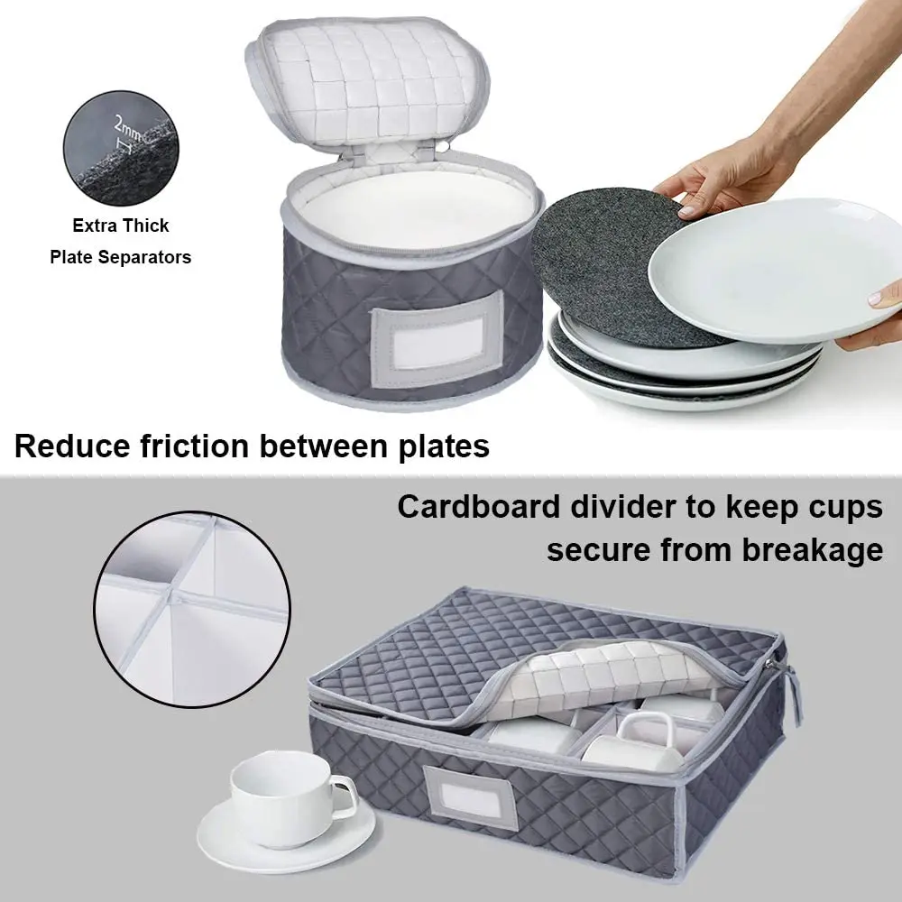 Dinnerware Storage Set For Storing Or Transporting Fine China Dishes