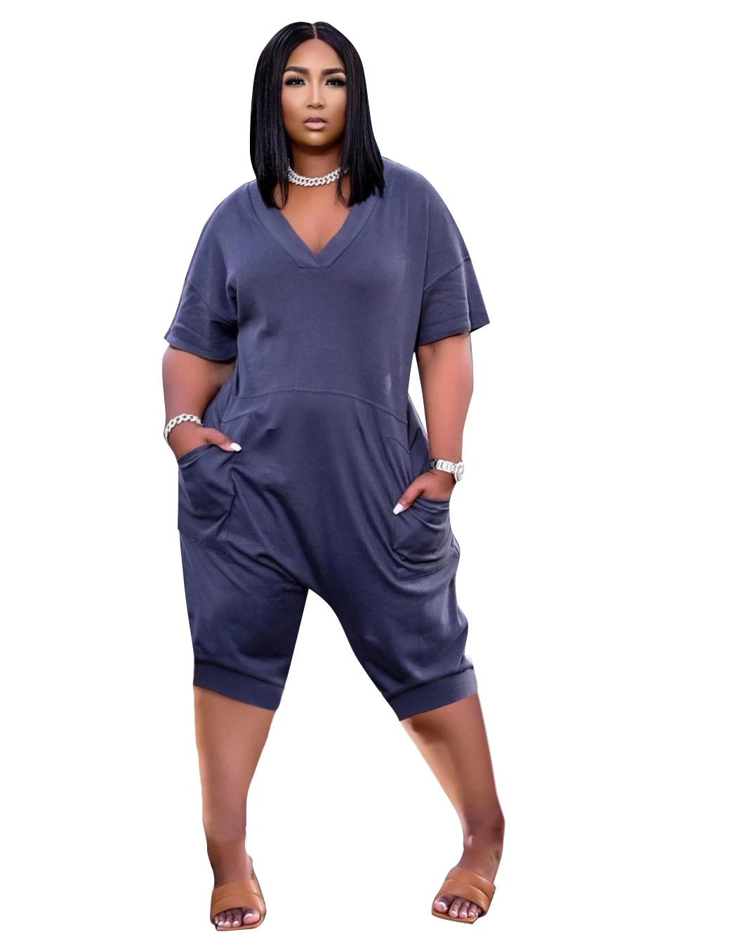 

summer casual sexy cotton loose Harem Pants jumpsuit women rompers