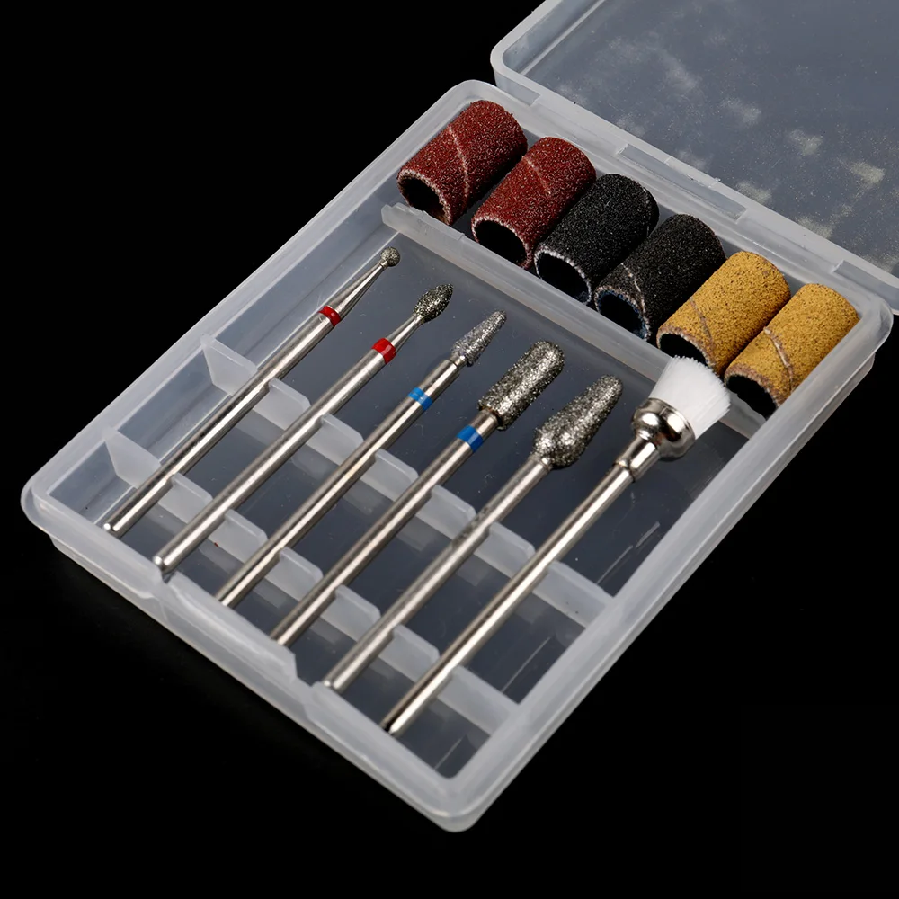 

Wholesale Professional 6 in 1 Nail Drill Bits Set Carbide Manicure Rotary Burr Cuticle Bits Drill Accessories, As pic