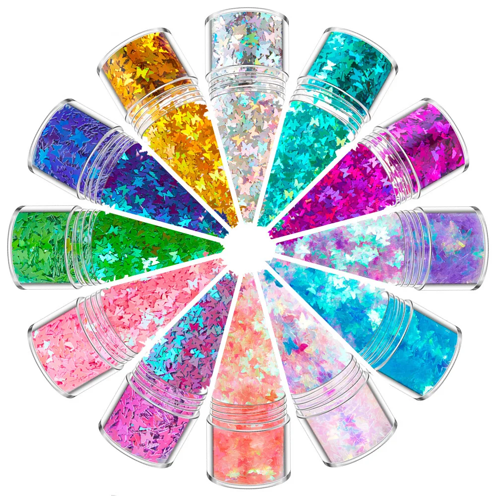 

Colorful Butterfly Sequins Nail Art Glitter Flakes Stickers For DIY Epoxy Resin Jewelry Crafts Resin Filling Decoration
