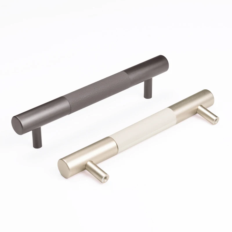 

HJY New Design Metal Italian Hardware Pull Leather Aluminum Profile Furniture Handle