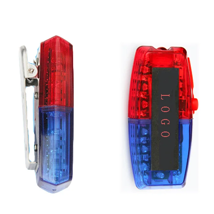 Moto LED Shoulder Light Red And Blue Strobe Shoulder Clip Type Warning Lamp