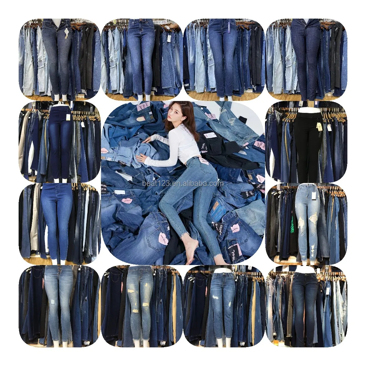 

2022 Women Denim High Waist Skinny Pant Skinny Pantalone Lady Femme Stretch Fringe Women Jeans