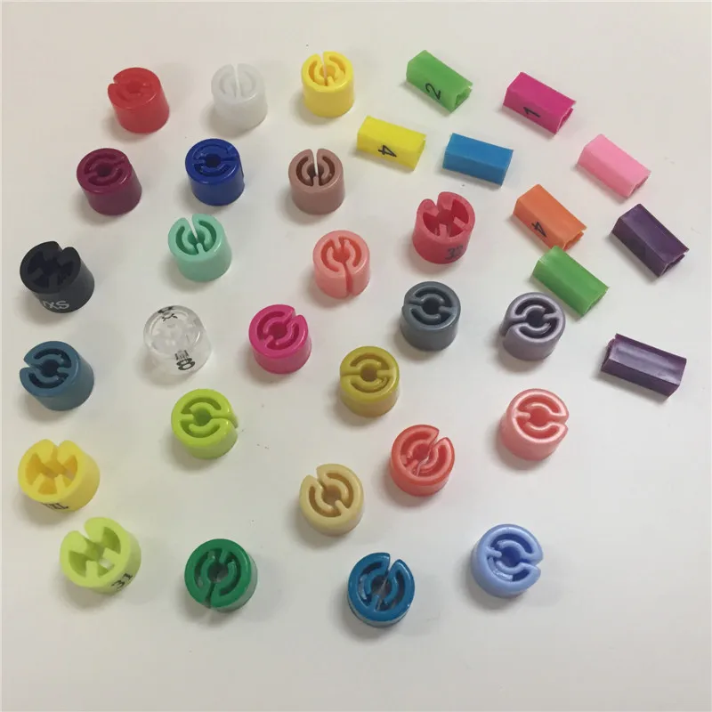 

plastic round size marker size ring size cube for hanger display, Green or pink or customised