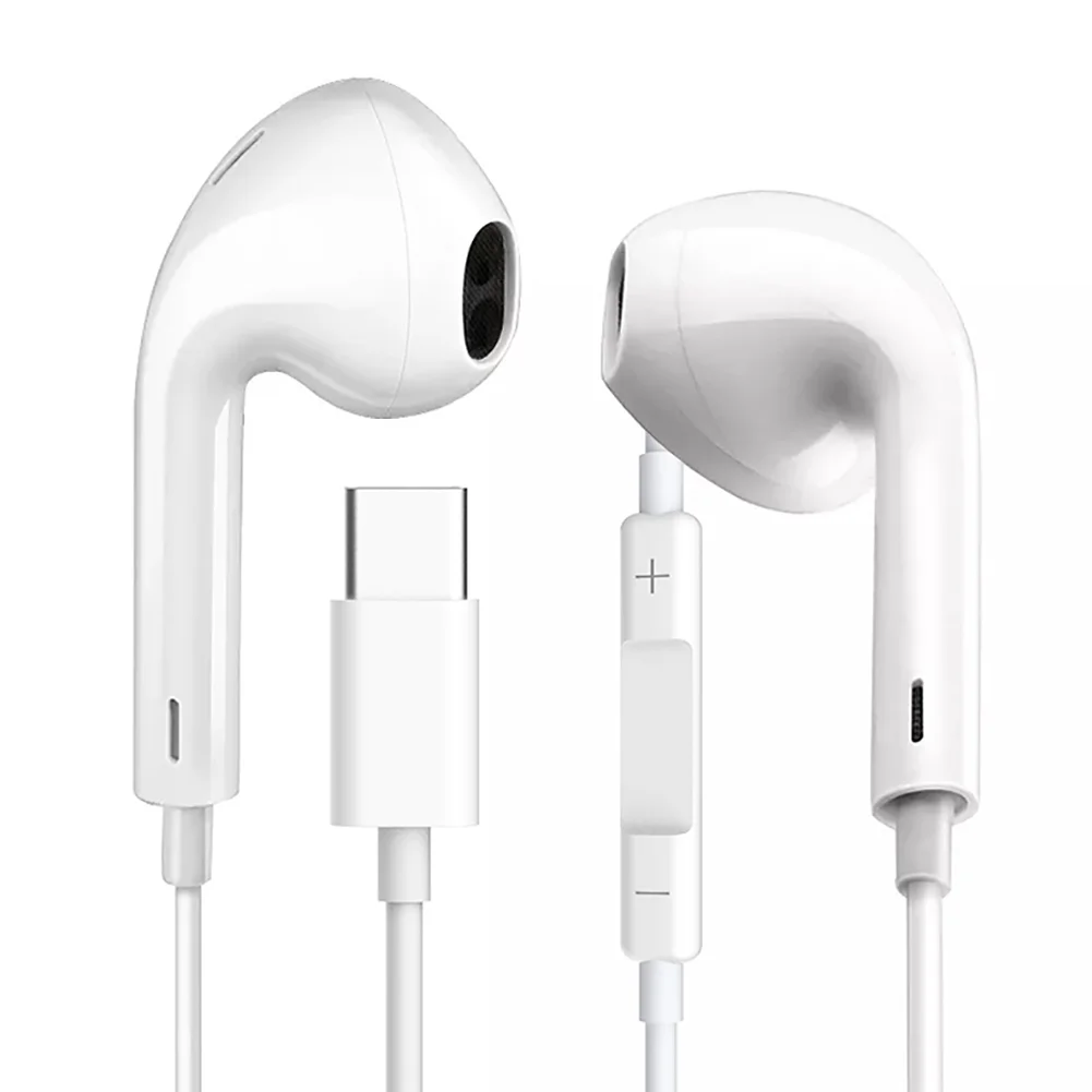 

USB Type-C plug Earphones Wired Control With Microphone HiFi Stereo Type C Headset in-ear earpiece for xiaomi huawei Samsung