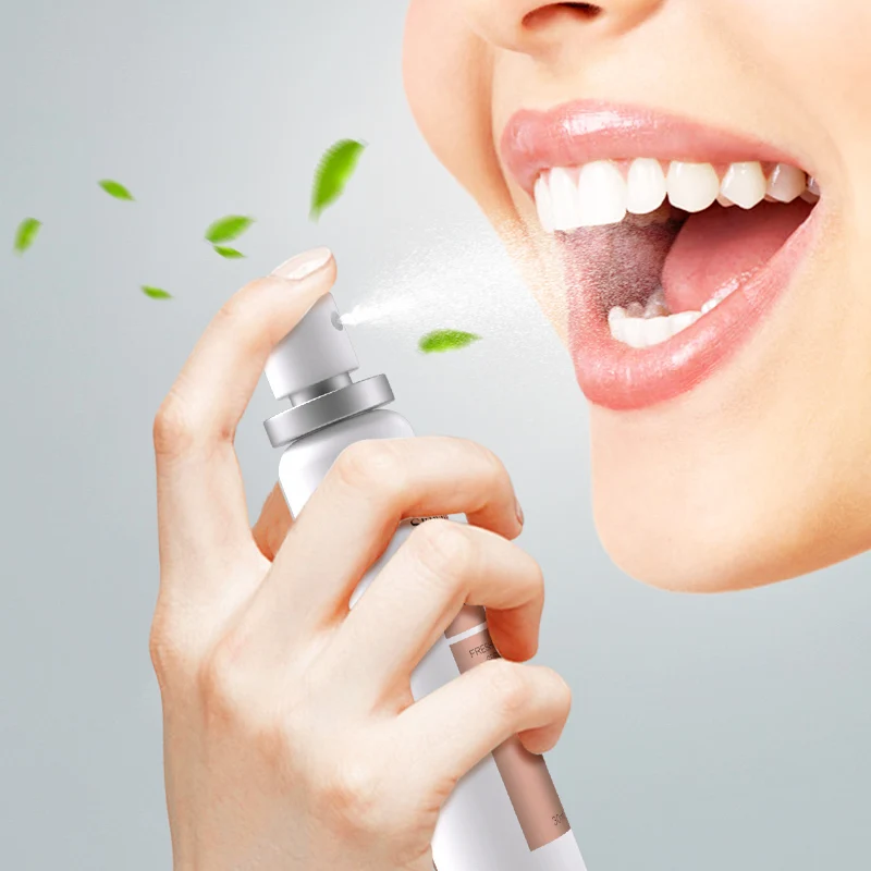 

Spray mint in your mouth to refresh your breath and remove bad breath