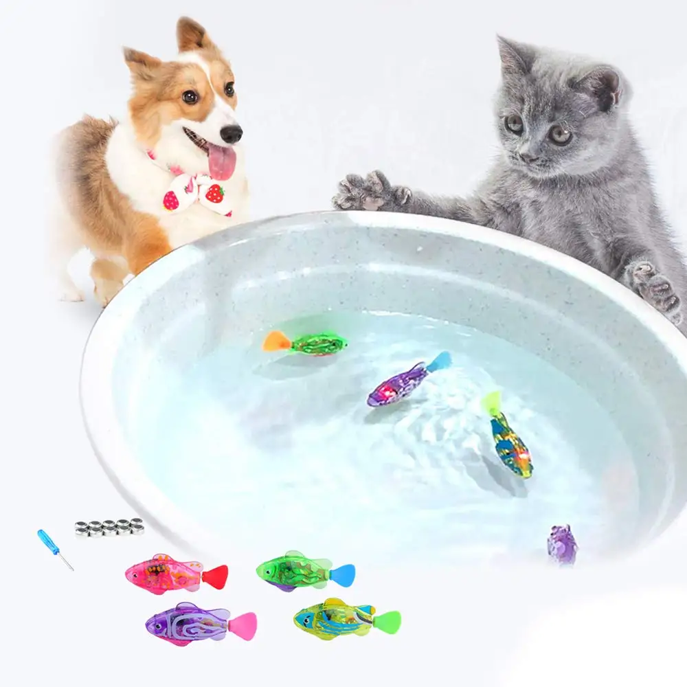 

Fish Toy for Cat and Dog with LED Light Pet Toys Cat Interactive Electric Fish Toy, 4 colors