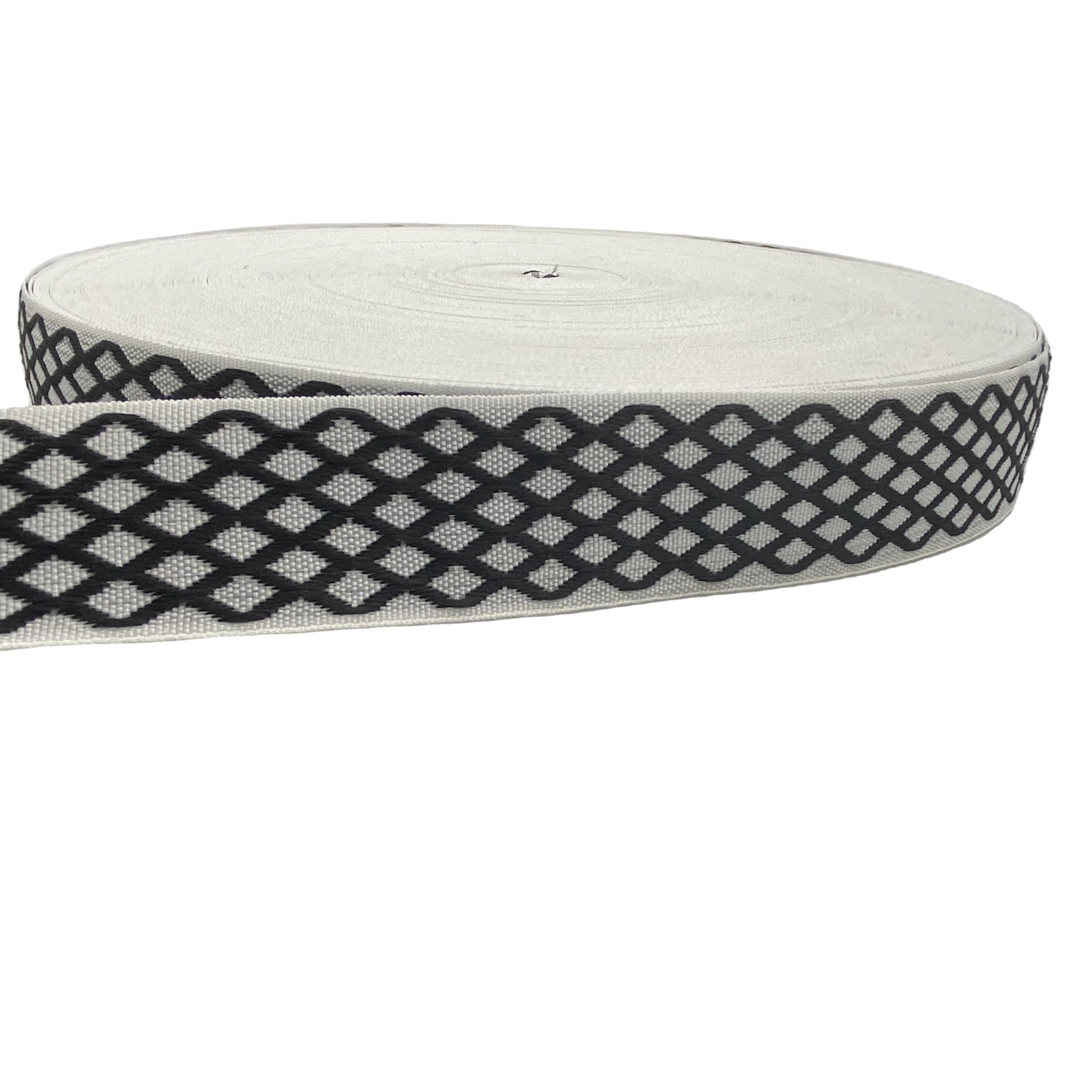 

Colorful Knitted Bedding Mattress Edge Polyester Roll Material Bed Tape Banding, White