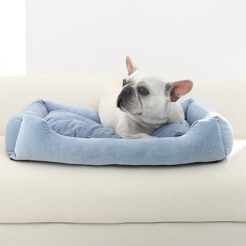 

50*37cm Dog Calming Furniture Protector Cat Velvet Small Padding Removable Mat Sofa Pet Cushion Calming Dog Bed, Blue, red, gray, brown, light grey, gray brown