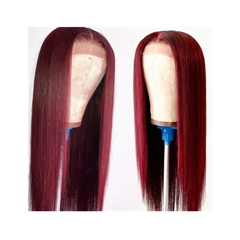 

Black female cosplay hot lace closed human hair and red human hair lace front wig synthetic wig 70cm