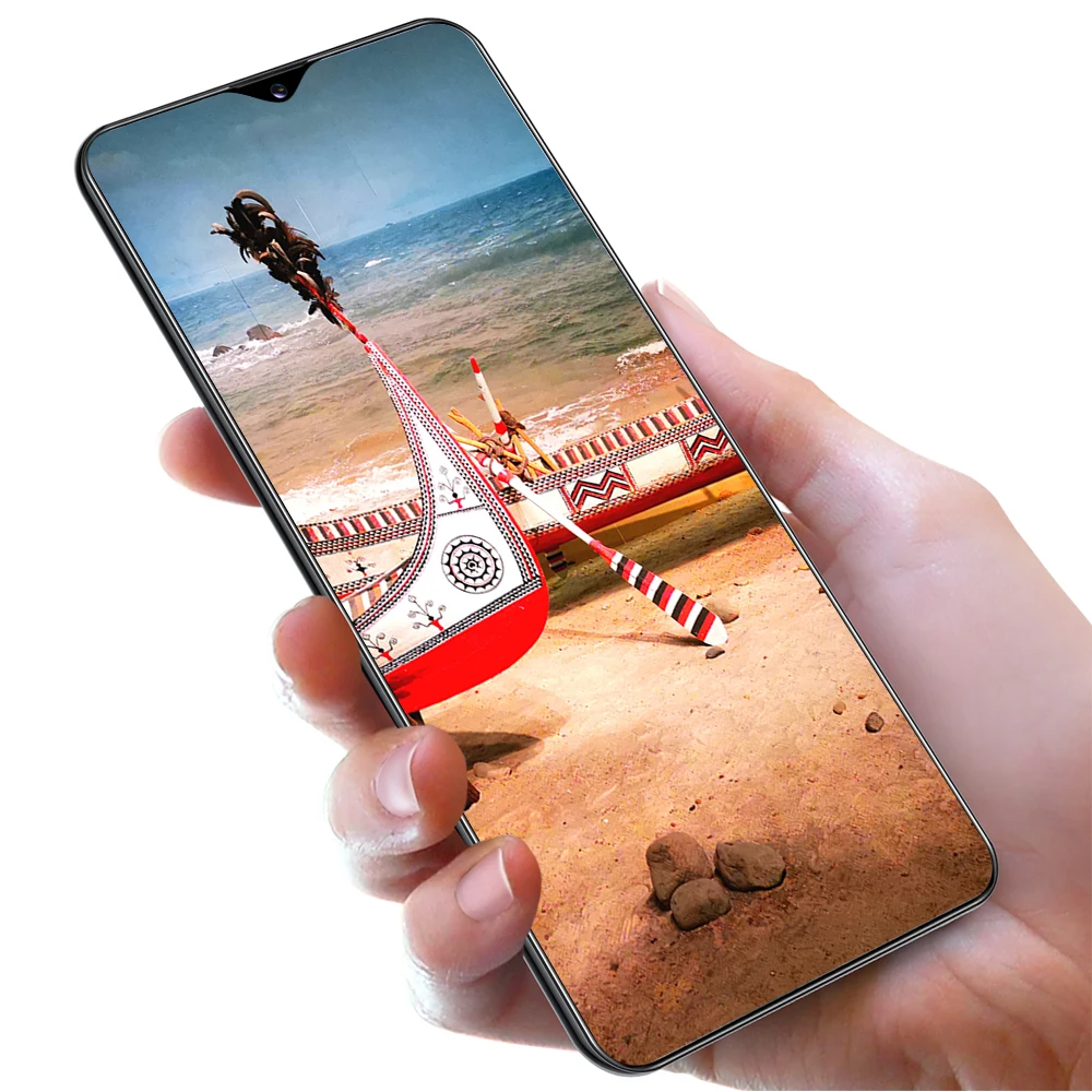 

New Smartphone S30U Plus Water Drop Big Screen Ultra-Thin 6.8 Inch Face unlock Fingerprint Android Smartphone