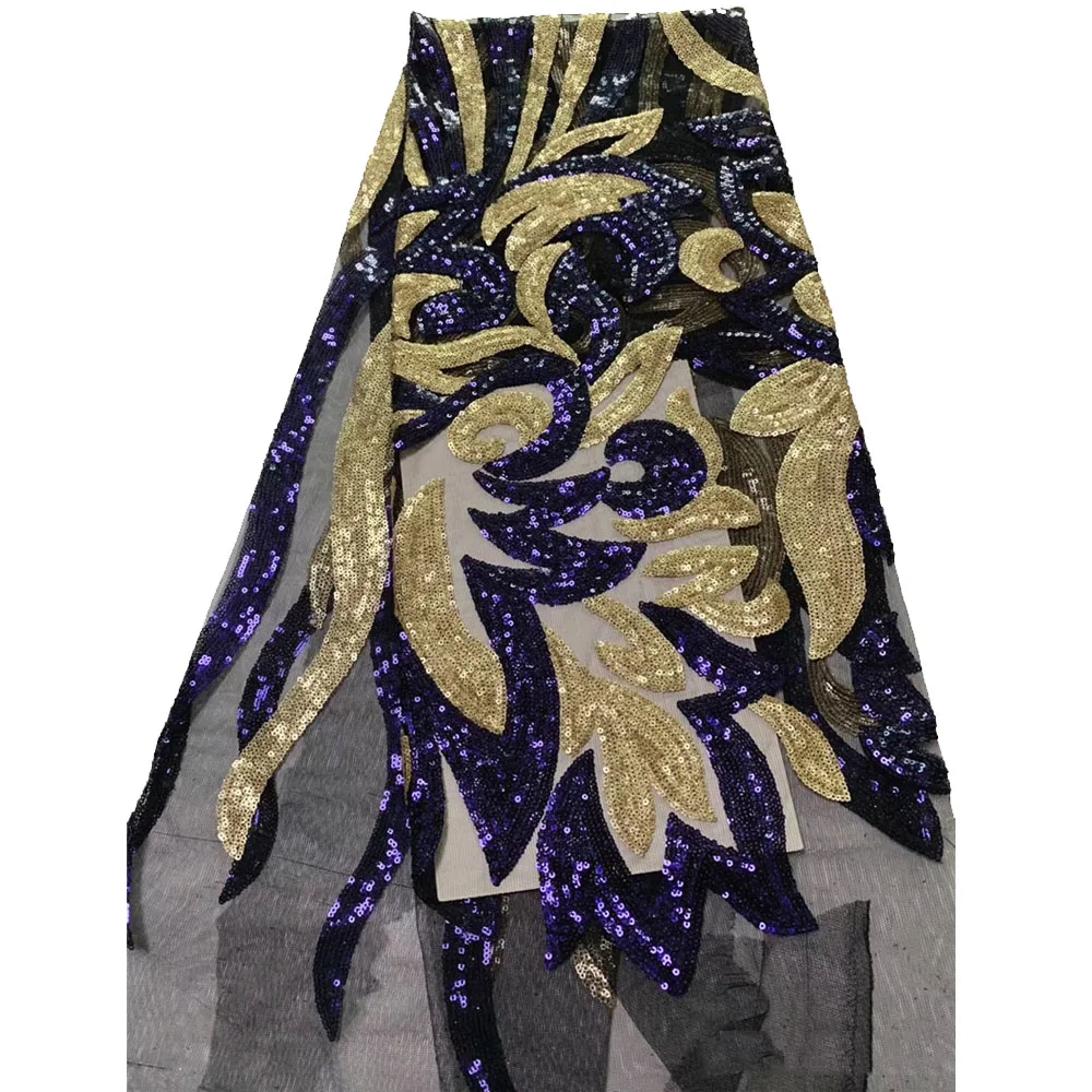 

Beautifical tulle french lace sequins colorful dress ceremony fabric ML35N118, Customized