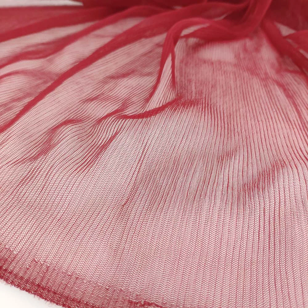 
Pleated 20D nylon mesh tulle fabric for dress 