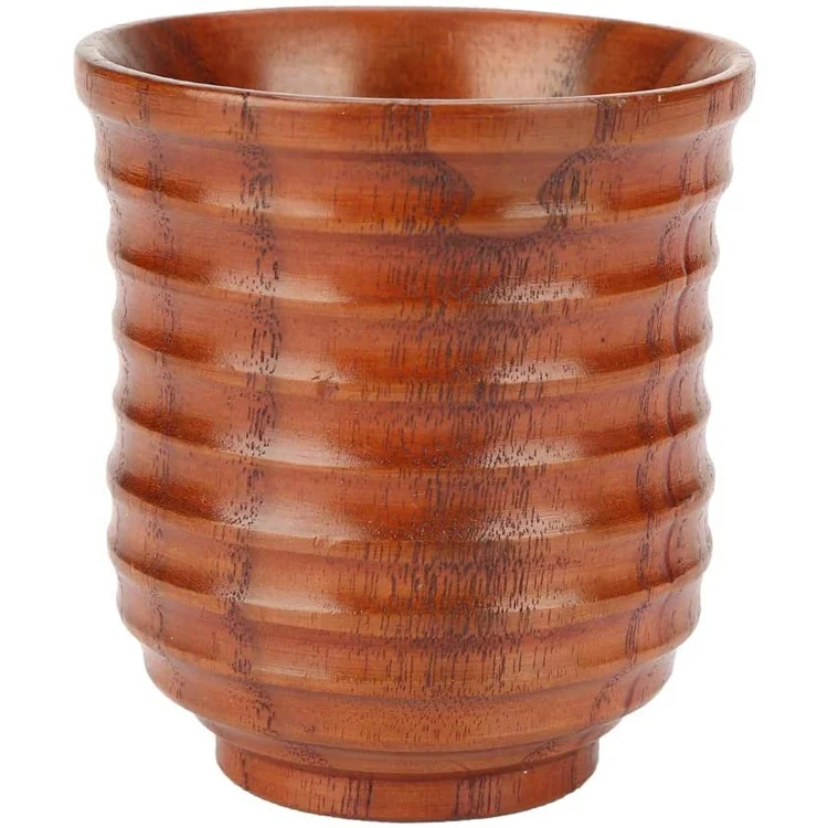 

2021 Japanese Style Cup Vintage Holders Wood Coffee Mugs, Natural