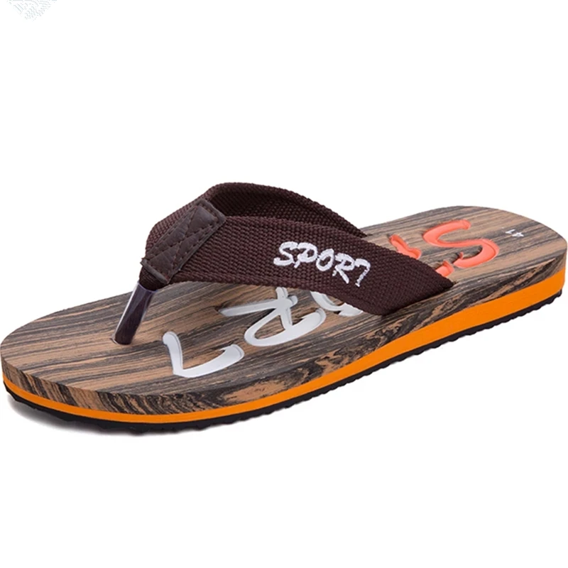 

Dropshipping Custom Logo Men Slippers Summer Flats Slippers Anti-skid Outdoor Light Beach Male Sandals Household Slipper