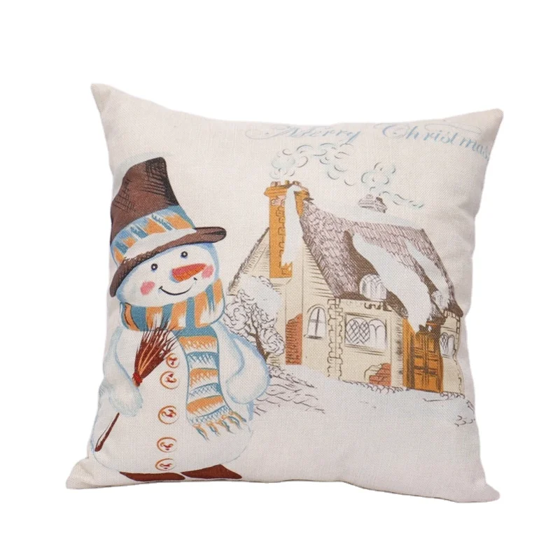 

2021Hot sale 3D digital printing christmas pattern cushion cover, Customized color