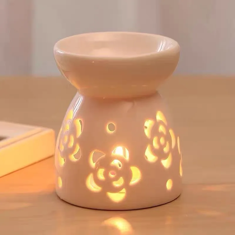 Home Aroma Essential Warmer Aromatic Incense & Candle Holder for Perfume Wax Melt Burners Tealight Holder Ceramic Oil Burner