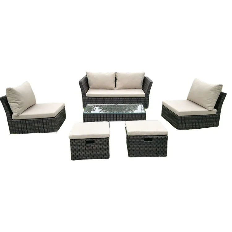 
HTB R004 wicker sofa rattan garden sofa set furniture outdoor garden sofa set 