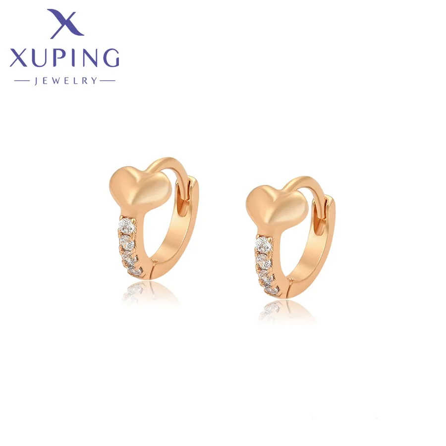 

S00114674 Xuping Exquisite 18K Gold Heart Diamond Style Jewelry Earrings Valentine's Day Gift Women Earrings