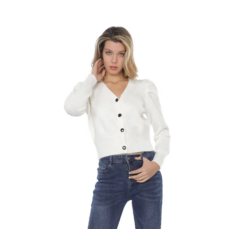 

2021 new long-sleeved knitted sweater women's cardigan