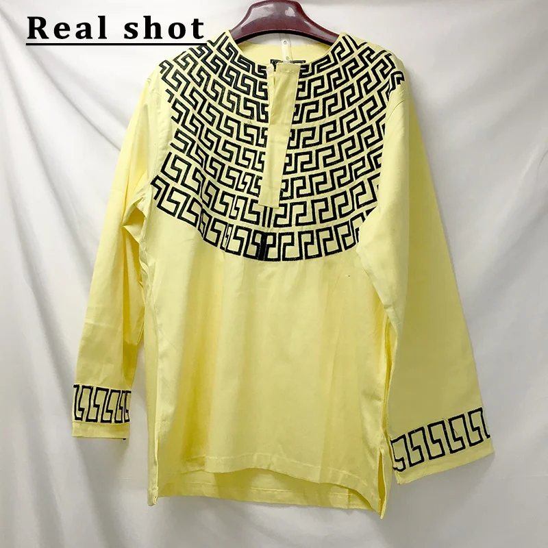 

Wholesale Cheap Bazin African Embroidery Design Big Size Men clothings In Many Color Stock