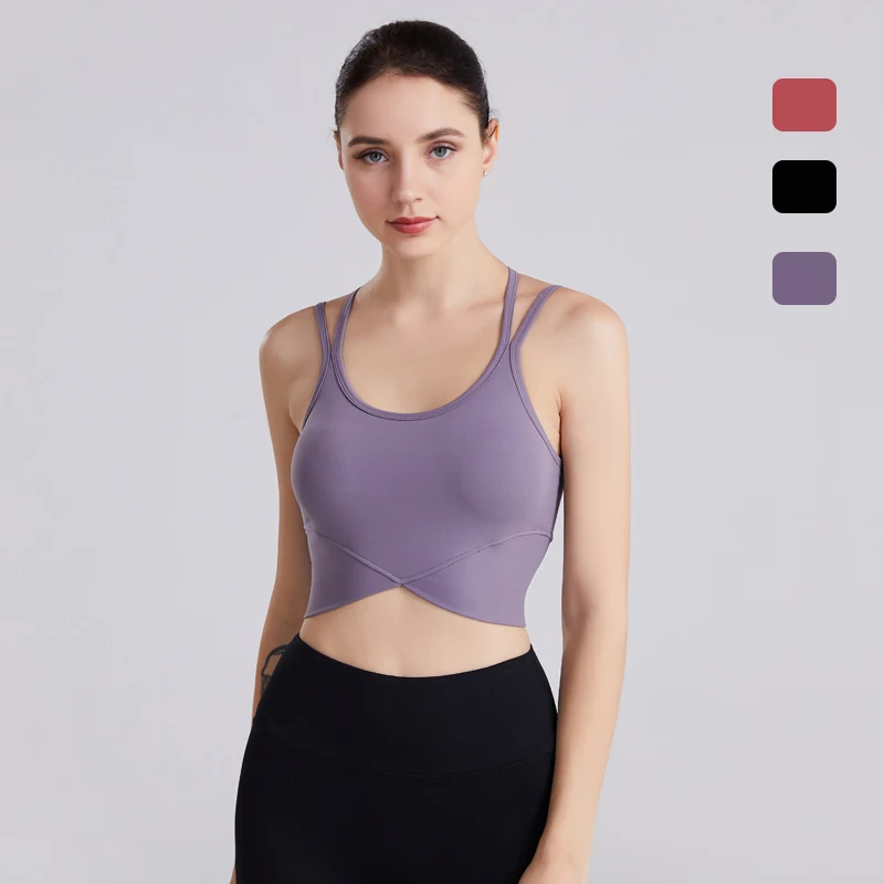 

Custom Workout Running Gym Clothing Without Steel Ring Fitness Sport Vest Yoga Bra