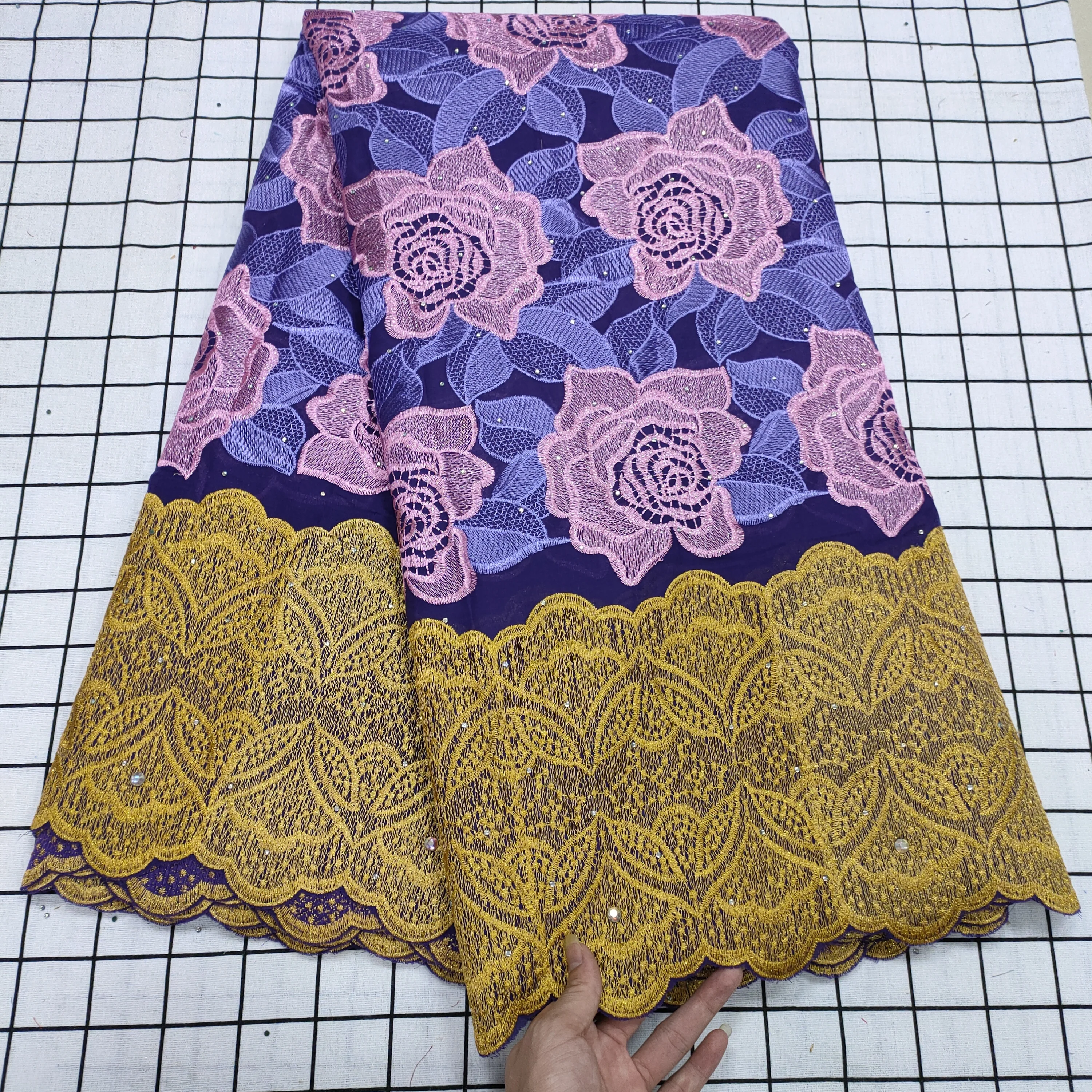 

Wholesale voile lace fabric african swiss lace african fabric 2020 swiss voile TR9004, Can be customized