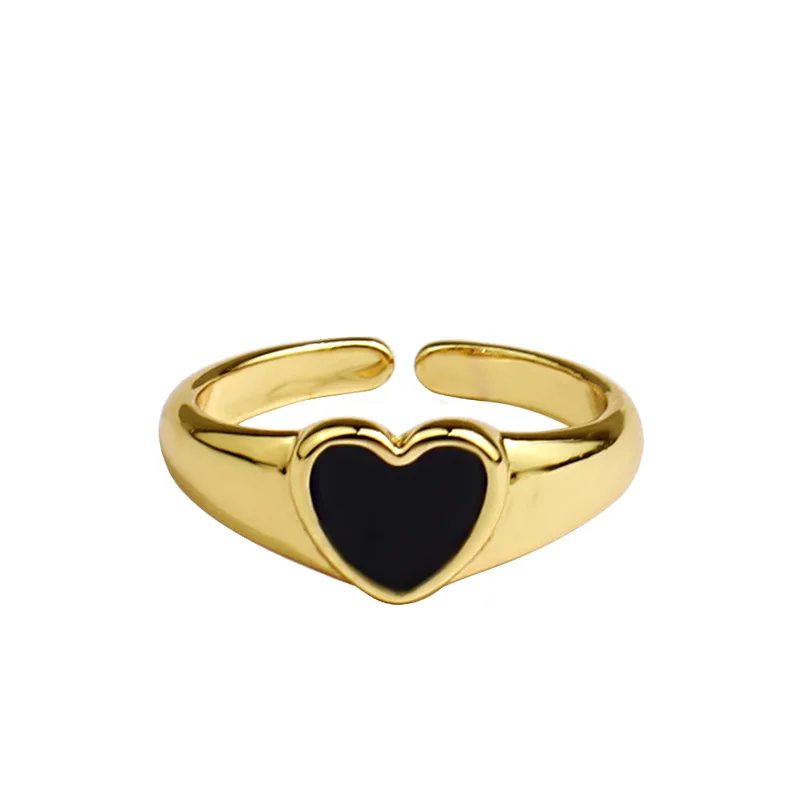 

Fashion Heart-shaped French Love Simple Niche Design Jewelry Ring