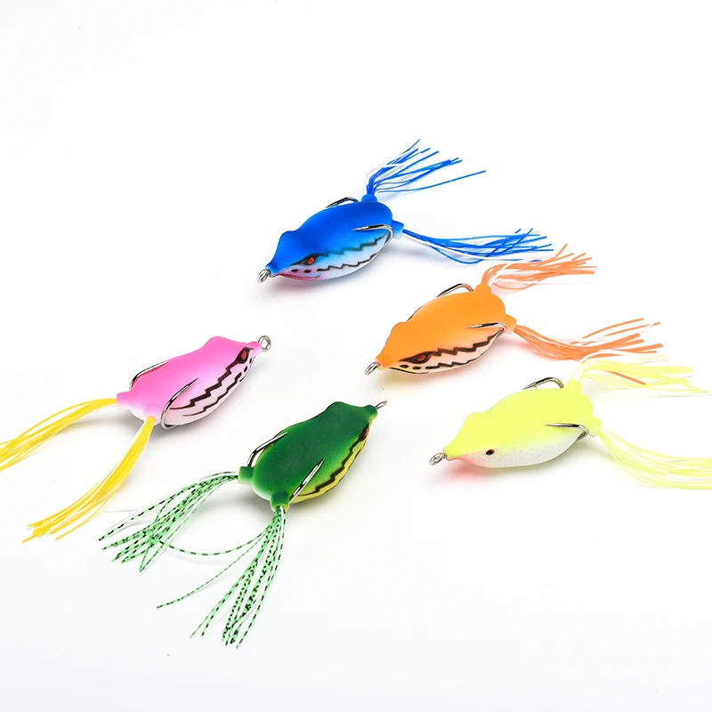 

Handmade frog lures freshwater baits soft lure for fishing, Vavious colors