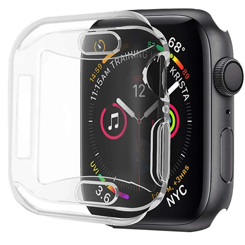 

Transparent Cover for Apple Watch Series 3 2 1 38MM 42MM 360 Full Clear TPU Screen Protector Case for iWatch 4/5/6/SE 44MM 40MM, Many
