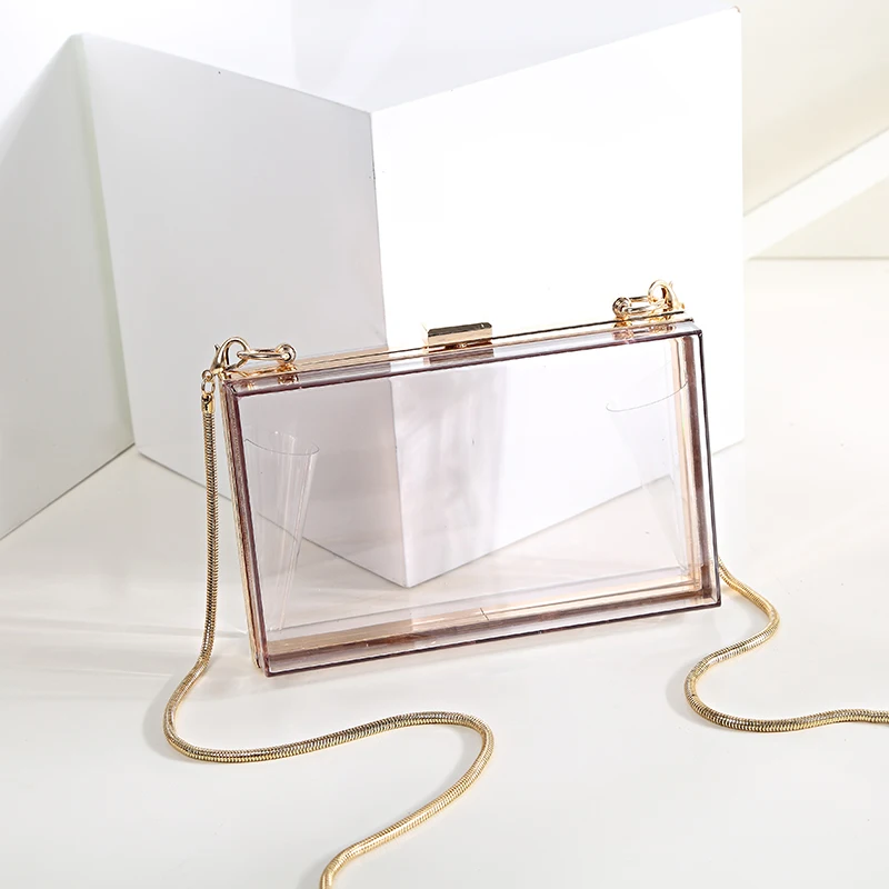 

Wholesale trendy fashion party women acrylic clear clutch evening bag
