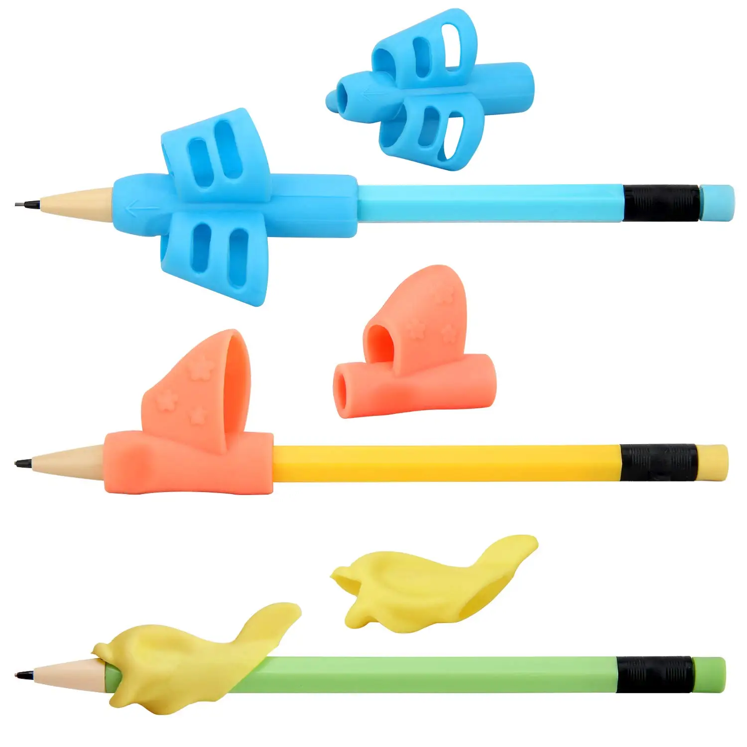 Pencil Writing Aid Grip Set Children Pen Grips Three Fingers Fixed