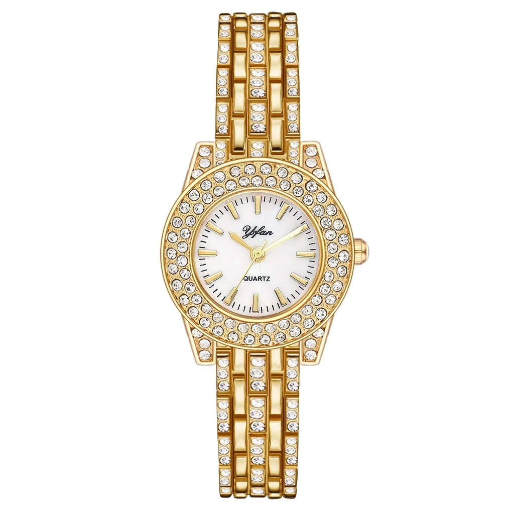 

2021 hot selling luxury full diamond fashion bracelet watch classic atmosphere ladies leisure quartz watch, 3 colors