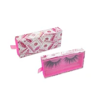 

Hotselling eyelashes package box 100% real mink in stock slide money dollar box lashes