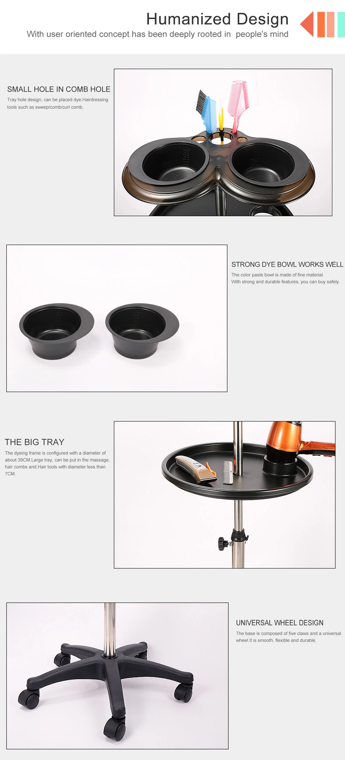 T0141-2 Salon equipment hair coloring trolley/cart Dye trolley on sale