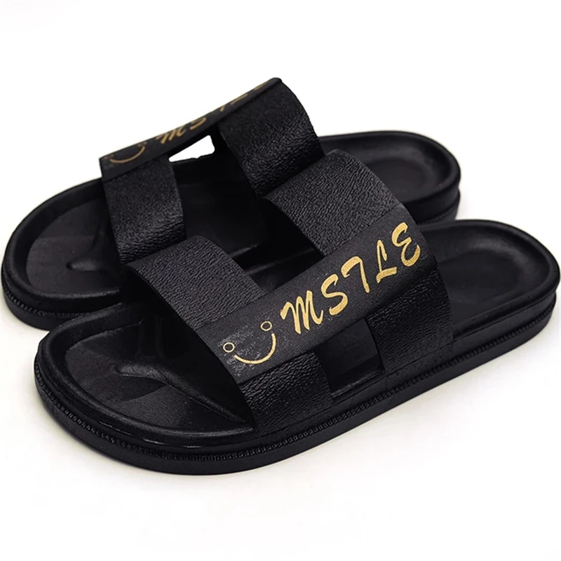 

Dropshipping Sandals Summer Men Fashion Lightweight Household Slippers Rubber Bottom Man Walking Shoes Size