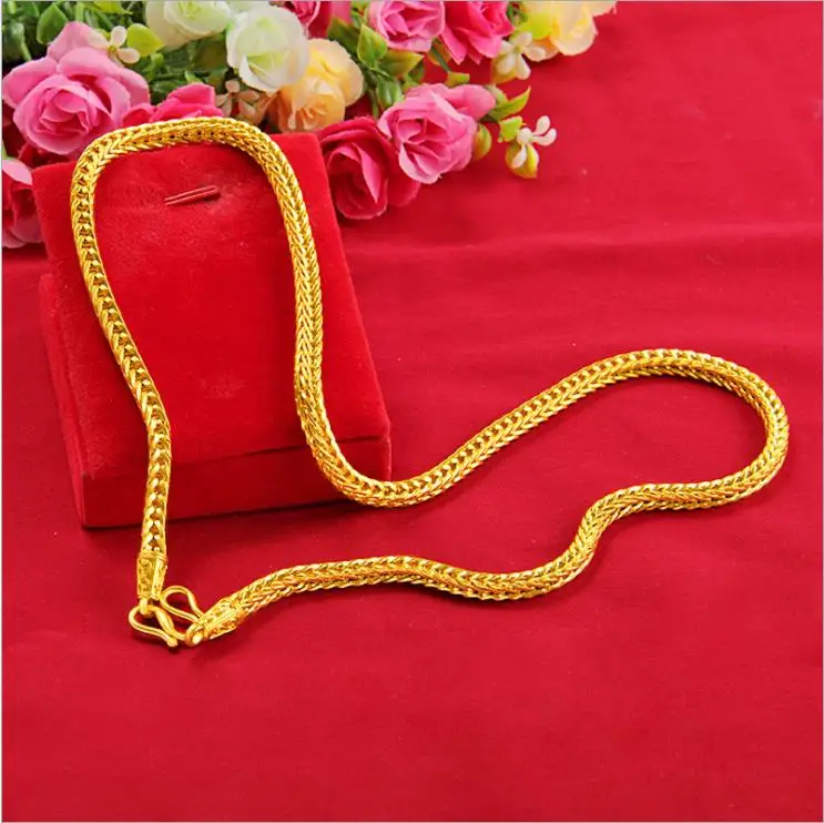 

Fashion Gold plated Keel chain Men necklace dragon 24k gold necklace wedding man 24k chain dragon bracelet Part Free shipping