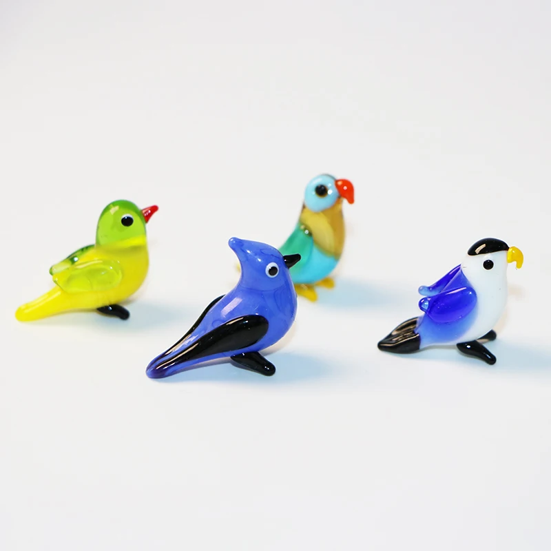 

Handmade Mini Small Cute Bird Chick Animal Miniature Glass Figurines For Art Home Decoration