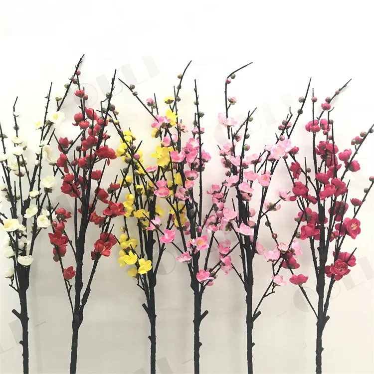 

C-1081 New Style Single Stem Plume Flower Artificial Cherry Blossom Branches For Home Decoration