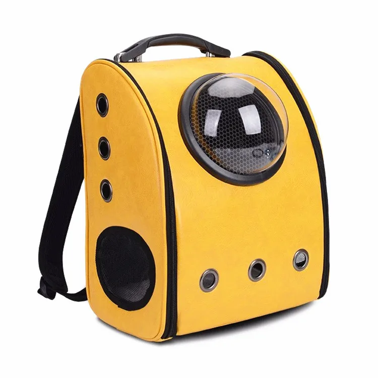 

Customized Outdoor Portable Transparent Breathable pet backpack PC space capsule pet backpack carrier, Yellow/pink/brown/gray/black