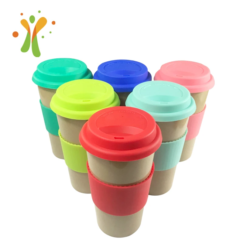 

Cute mugs green organic material rice husk eco milk tea coffee cups reusable, Rice husk natural color