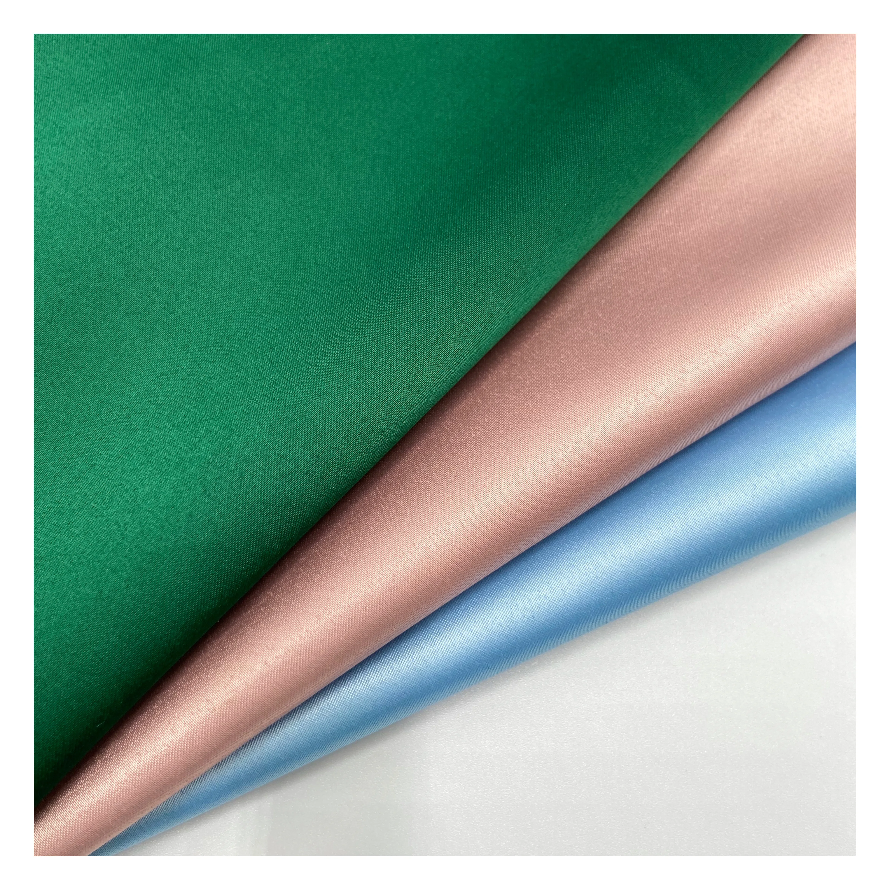 

Good Selling Accept Color Customize Polyester Spandex Fabric Elastic Plain DULL Satin Fabric For Evening Dress