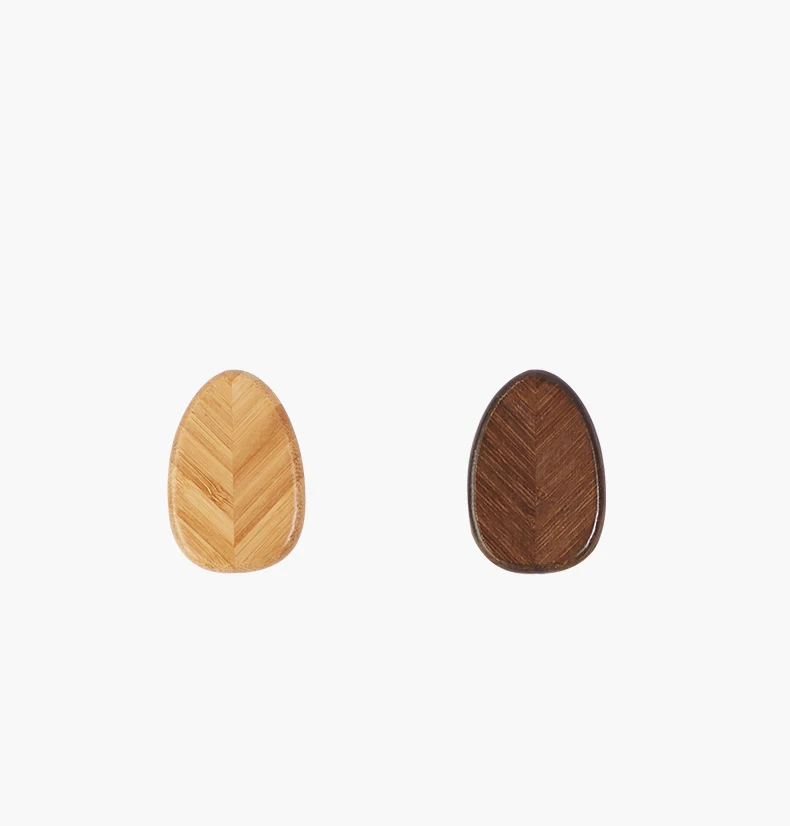 

3 Set Walnut Color Bathroom Living Room Hotel Woadrobe Coat Clothes Hats Bag Leaf Wall Hook