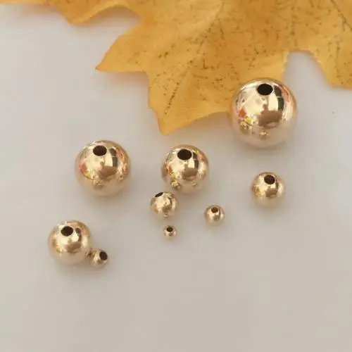 

hot sale round gold filled spacer beads 14K different size for choice 356286